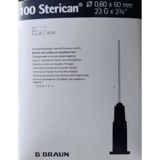 Igła B.BRAUN Sterican 23G 0,60 x 60 100 szt Igła B.BRAUN Sterican 23G 0,60 x 60 100 szt