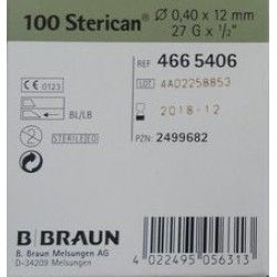 Igła B.BRAUN Sterican 27G 0,40 x 12 100 szt