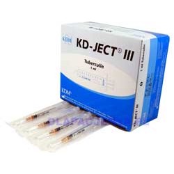 Strzykawka 1 ml tuberkulinowa Luer KD-JECT III z igłą 25G 0,5 x 16 100 szt