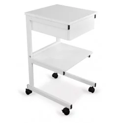 Stolik pod aparaturę metalowy 2 półki i szuflada SM II SZ