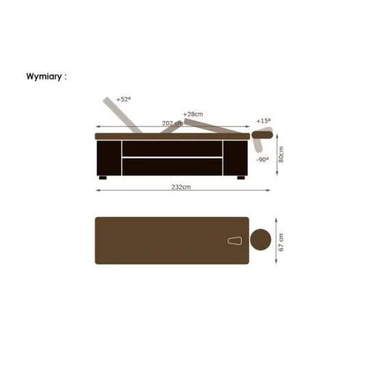 Stół rehabilitacyjny SPA Lux M1 HOT podgrzewany Stół rehabilitacyjny SPA Lux M1 HOT podgrzewany