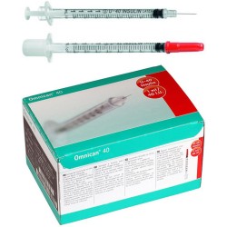 Strzykawka 1 ml insulinowa B.BRAUN Omnican U40 z wtopioną igłą 30G 0,3 x 12 100 szt