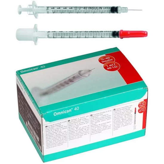 Strzykawka 1 ml insulinowa B.BRAUN Omnican U40 z wtopioną igłą 30G 0,3 x 12 100 szt Strzykawka 1 ml insulinowa B.BRAUN Omnican U40 z wtopioną igłą 30G 0,3 x 12 100 szt