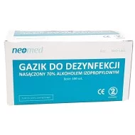 Gazik do dezynfekcji nasączony alkoholem pakowany pojedynczo 100 szt