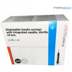 Strzykawka 1 ml insulinowa U100 VOGT MEDICAL z igłą 29G 0,33 x 13 100 szt