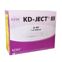Strzykawka 1 ml insulinowa U40 KD-JECT III z igłą 27G 0,4 x 13 100 szt