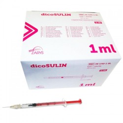Strzykawka 1 ml insulinowa U40 dicoSULIN z igłą 27G 0,4 x 13 100 szt