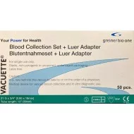 Igła VACUETTE motylek 21G 0,8 x 19 + Luer adapter dren 30 cm 50 szt