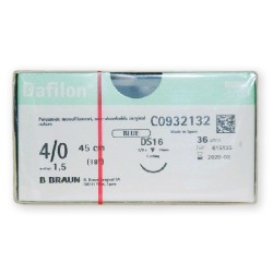 Nici chirurgiczne niewchłanialne B.BRAUN Dafilon DS16 4/0 45 cm 36 szt