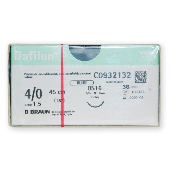 Nici chirurgiczne niewchłanialne B.BRAUN Dafilon DS16 4/0 45 cm 1 szt