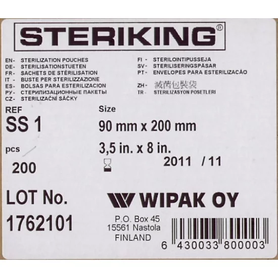 Steriking torebki do sterylizacji 200 szt Steriking torebki do sterylizacji 200 szt