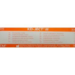 Strzykawka 10 ml 3-częściowa Luer-Lock KD-JECT III 100 szt
