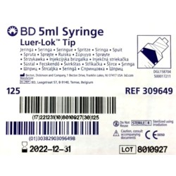 Strzykawka 5 ml 3-częściowa Luer-Lok Tip BD Syringe 125 szt